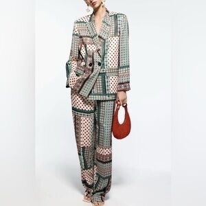 Zara Printed Matching Suit